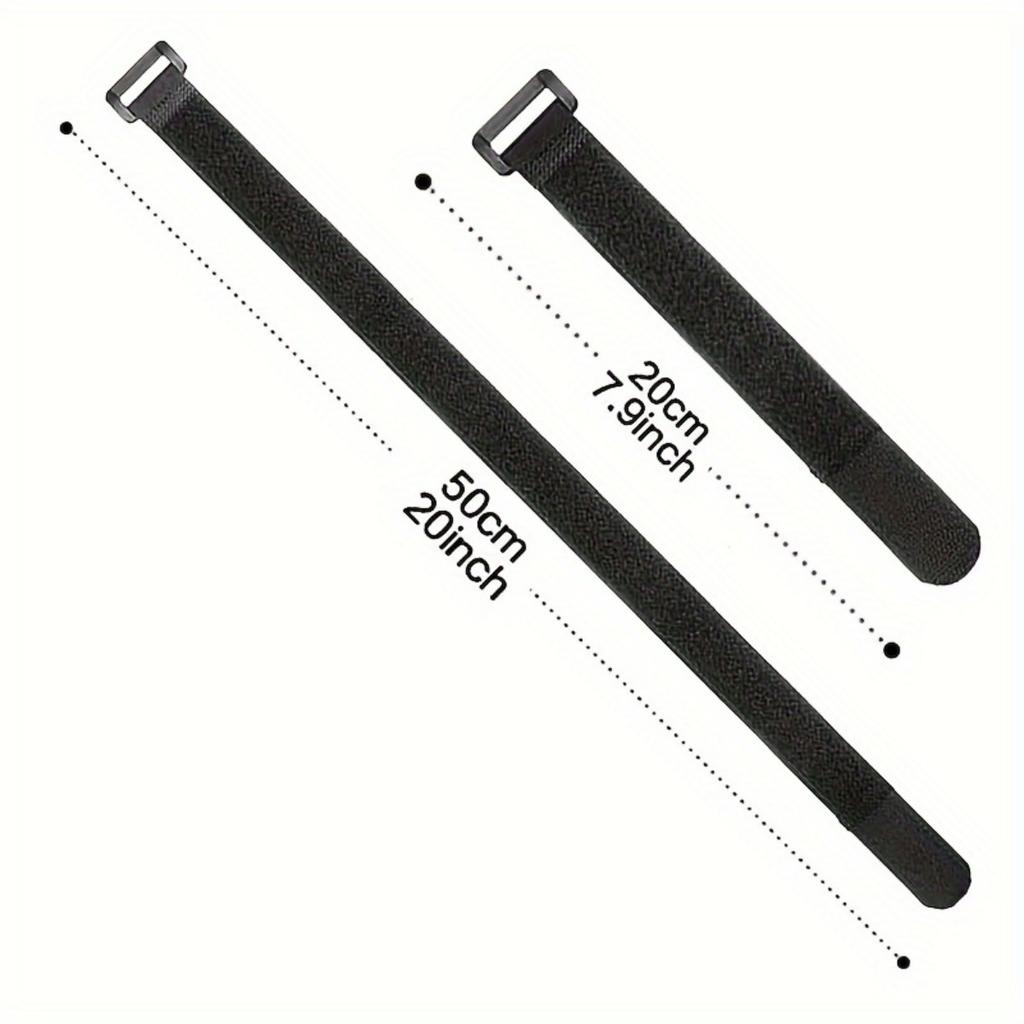 10Pcs Durable Nylon Hook & Loop Ties, Reusable Cable Management & Safety Fastening Straps