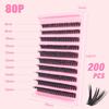 European & American Style Dense Curled Cluster Eyelashes - 30P-80P Pack