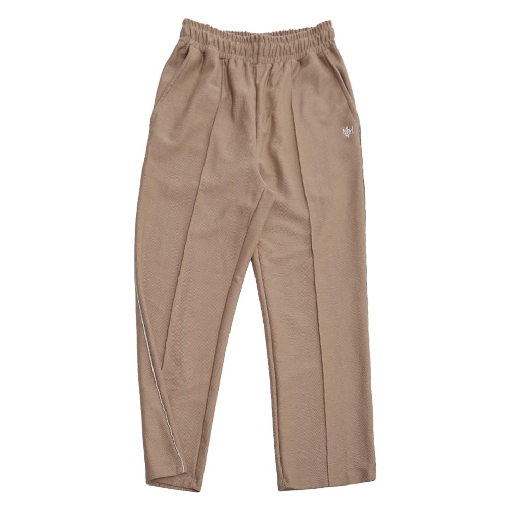 Moseu Piping Pintuck Track Pants_Beige
