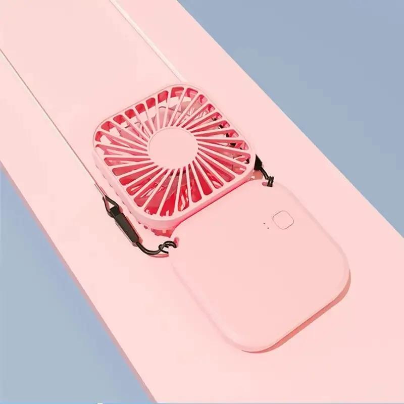 Mini Folding Hanging Neck Fan Foldable Hanging Neck Fan Mini Folding Personal Fan, 3 Speeds USB Charging For Travel Indoor And O