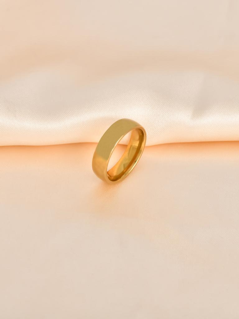 European and American gold three-ring ring, titanium steel matte diamond-inlaid plain ring light luxury bracelet