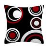 Trendige Schwarze Rote Postmoderne Abstrakte Linien Kissenbezug Polyester Mode Gestreifte Dekorative Kissen Für Sofa Sitz Home Decor