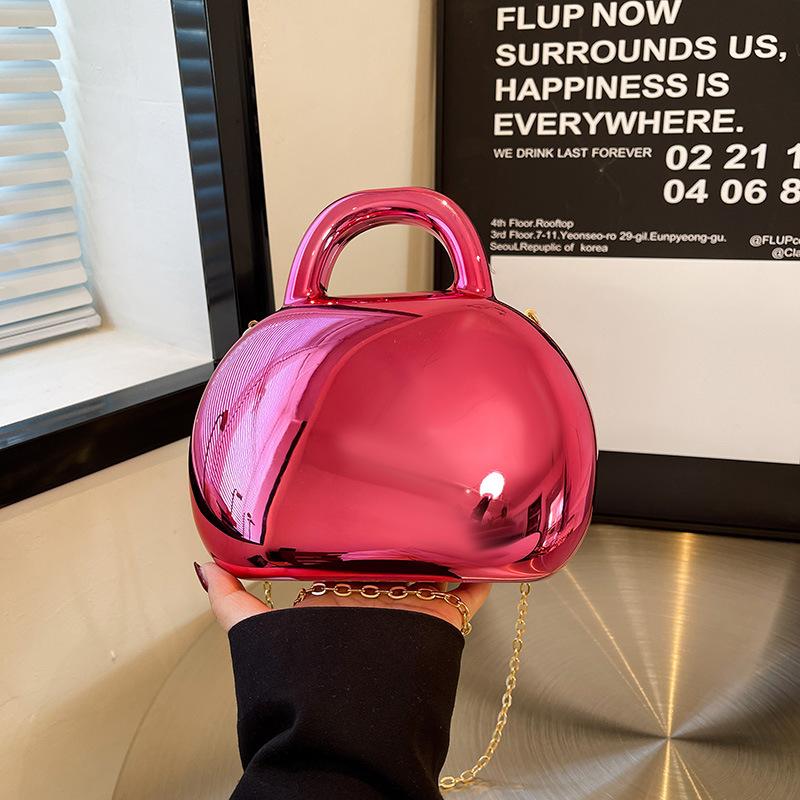 Women's bag personalized special-shaped glossy acrylic bag 2025 new Mori candy-colored portable messenger shell bag