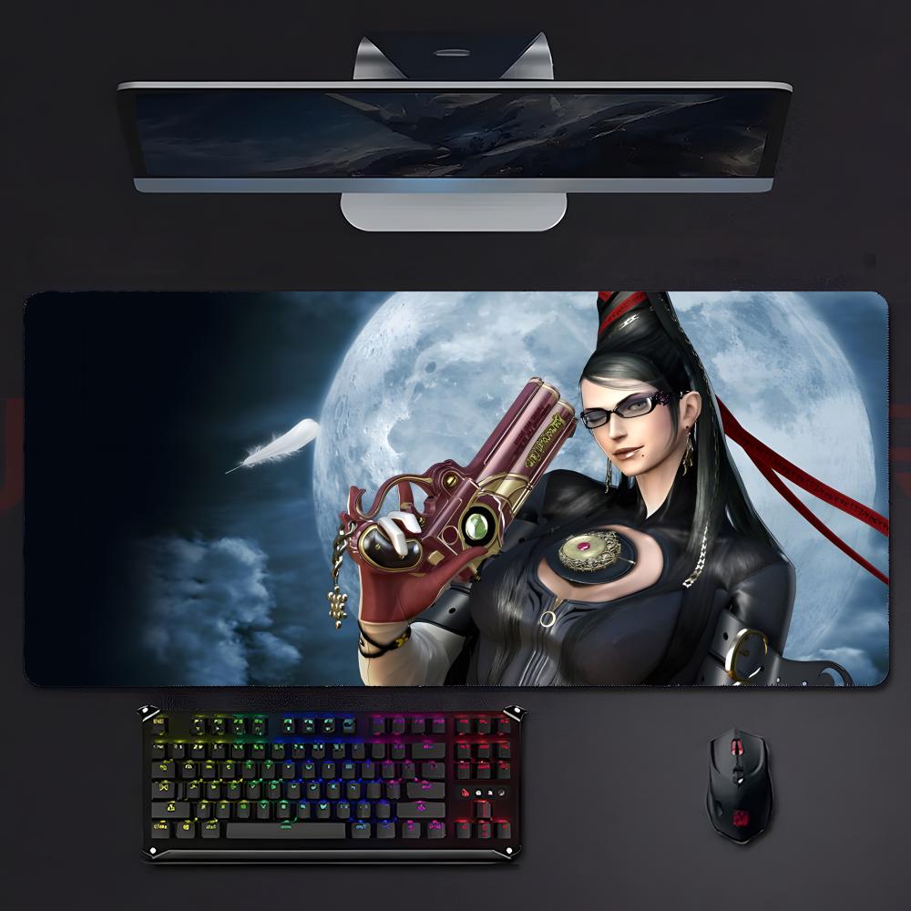 Cool Action Game Bbayonetta Mouse Pad Mousepad Large Gaming Lockedge Thickened Pc Table Desk Mat
