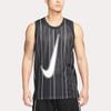 Nike Dri-Fit DNA Striped Round Neck Logo Print Sleeveless Basketball Vest Men Tops Black DX0436-010