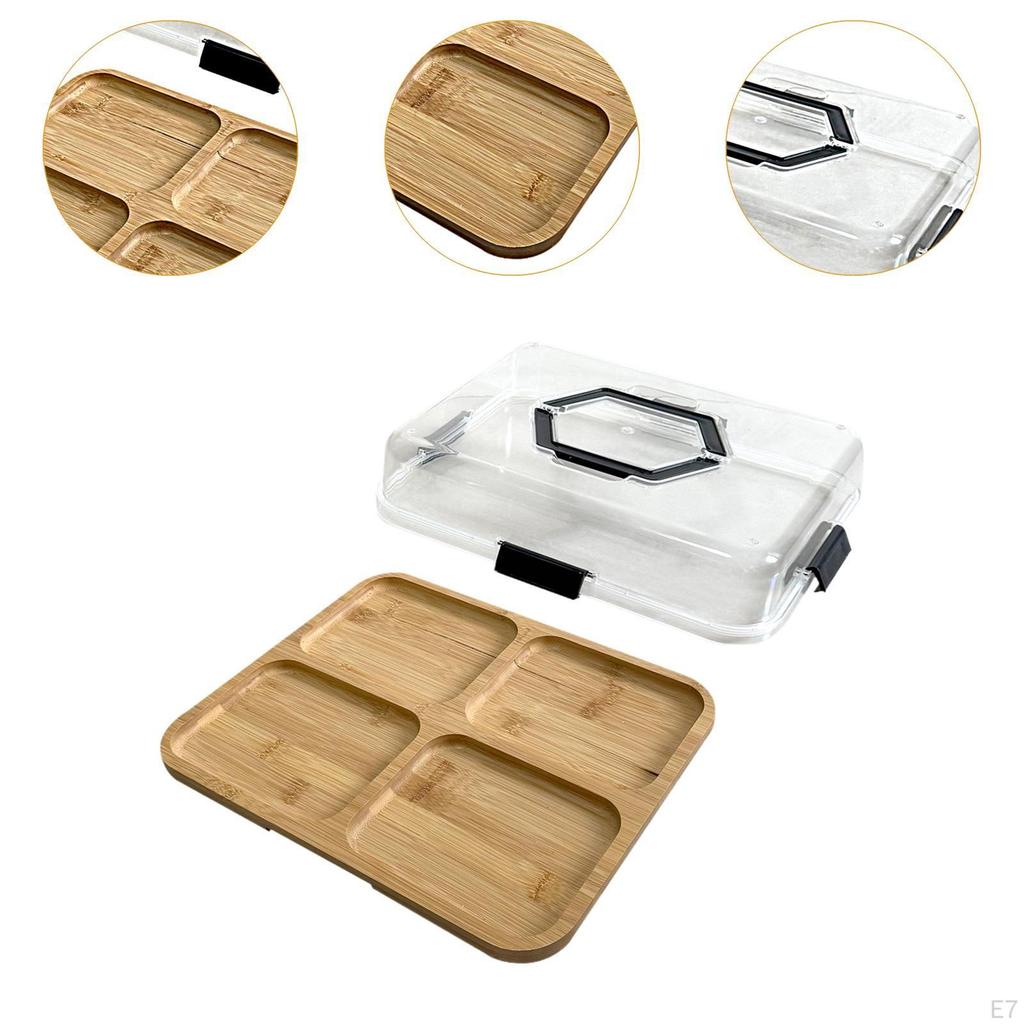 Charcuterie Board ,Appetizer Serving Tray ,Platter ,Portable with Clear Lid Pizza Cheese