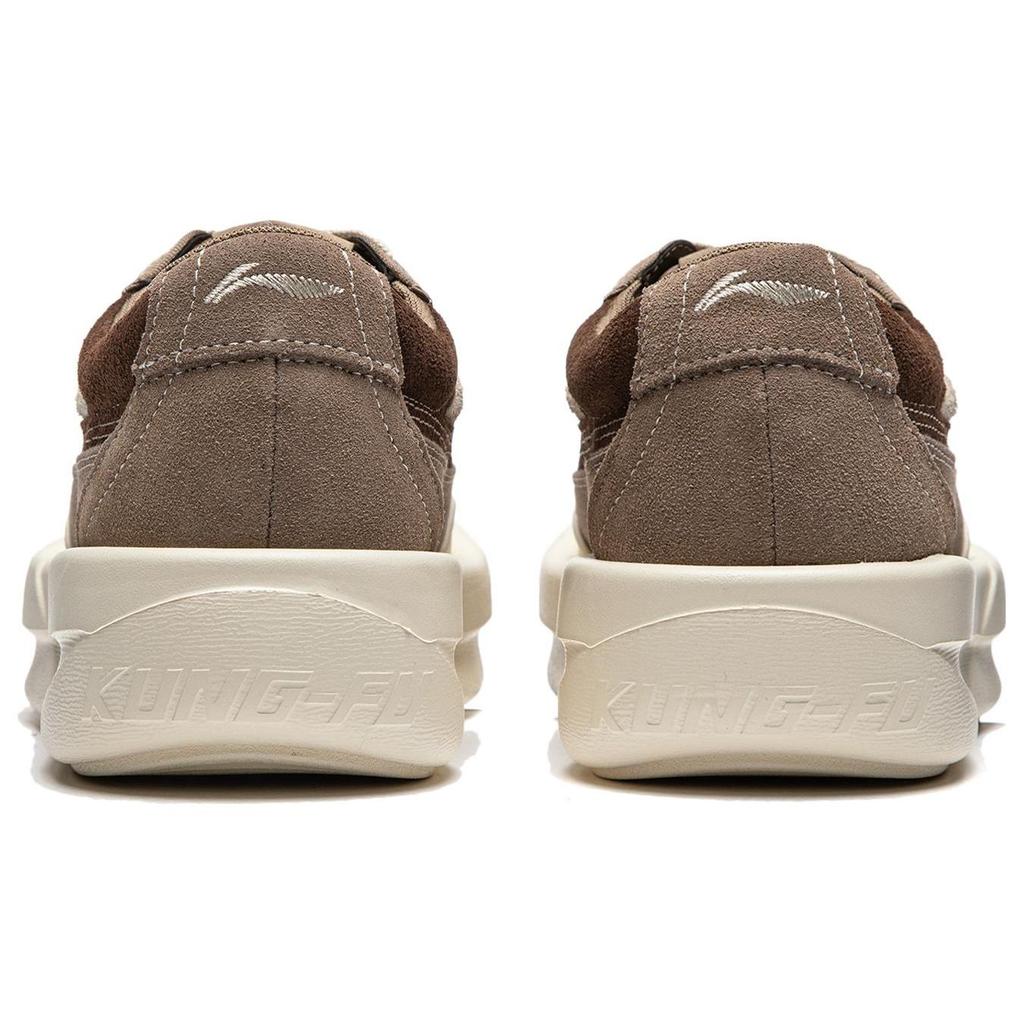 Li Ning Slip Resistant Low Top Casual Shoes Unisex Brown AZGU015-3