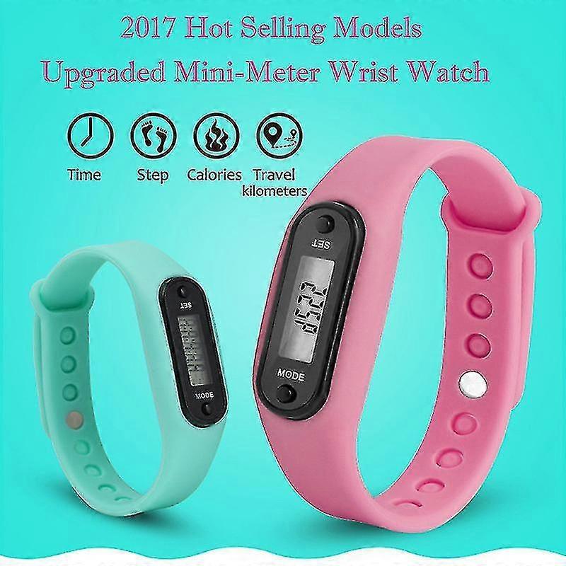 Step Count Activity Tracker Fitness Sport Watch Wrist Pedometer LCD Adult Kid - YYA