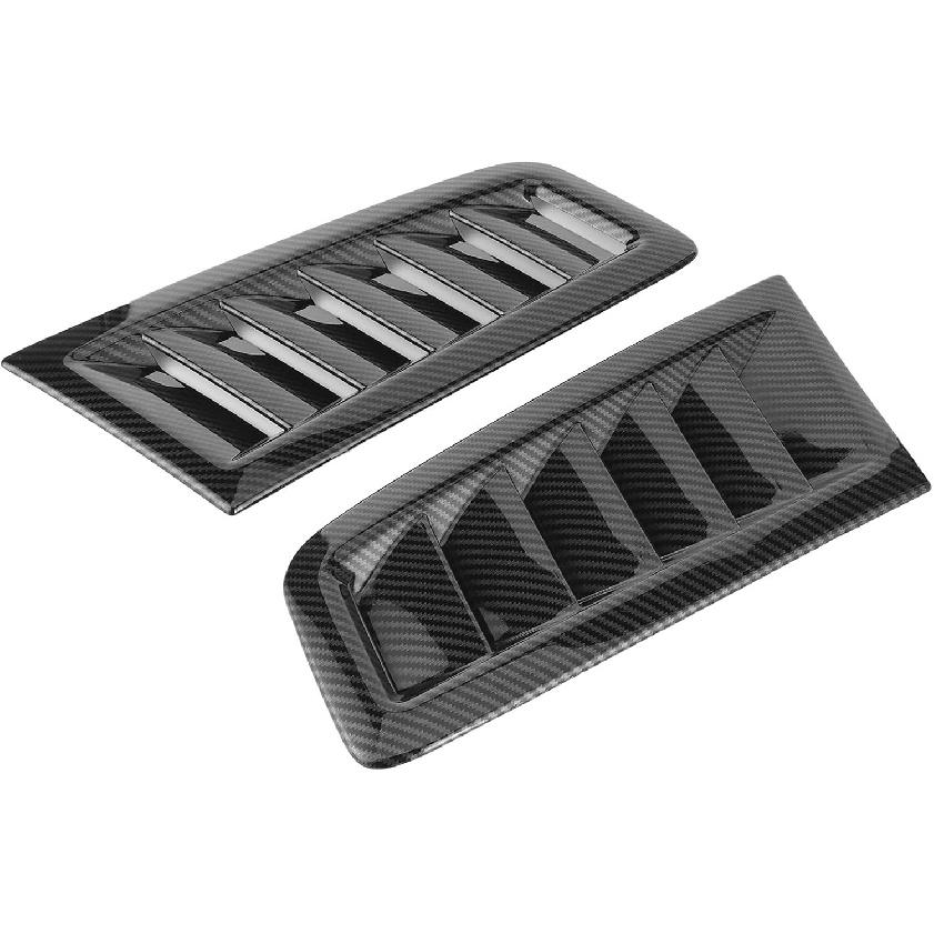 2pcs Universal Hood, Car Engine Vent Hood, Air Valve Cover Vent Hood, Car Exterior Parts for Focus RS MK2 (Carbon Fiber)