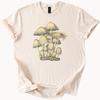 Mushroom Graphic T Shirt Botanical Fungi Illustration Nature Lover Tee Aesthetic Forest Mushroom Art Shirt Cottagecore Clothing
