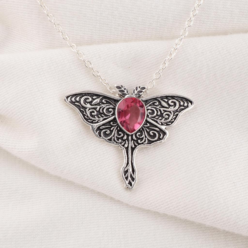 Pink Tourmaline Jewelry, 925 Solid Sterling Silver Gemstone Pendant, Handmade Jewelry, For Memorial Day