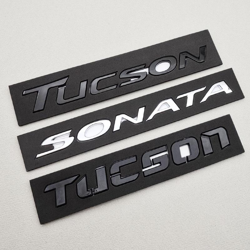 Rlapg3 3D ABS SONATA TUCSON Stylizacja Logo Litery Naklejka Bagażnik Tylny Emblemat Odznaka Naklejka Dla Hyundai Akcesoria Dekoracyjne Samochodu