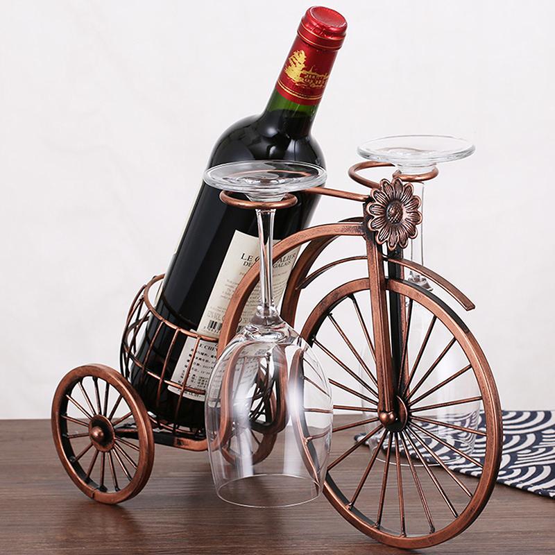 Creative Metal Wine Rack Vintage Wine Bottle Storage And Holder Bar Home Decoration Display Stand