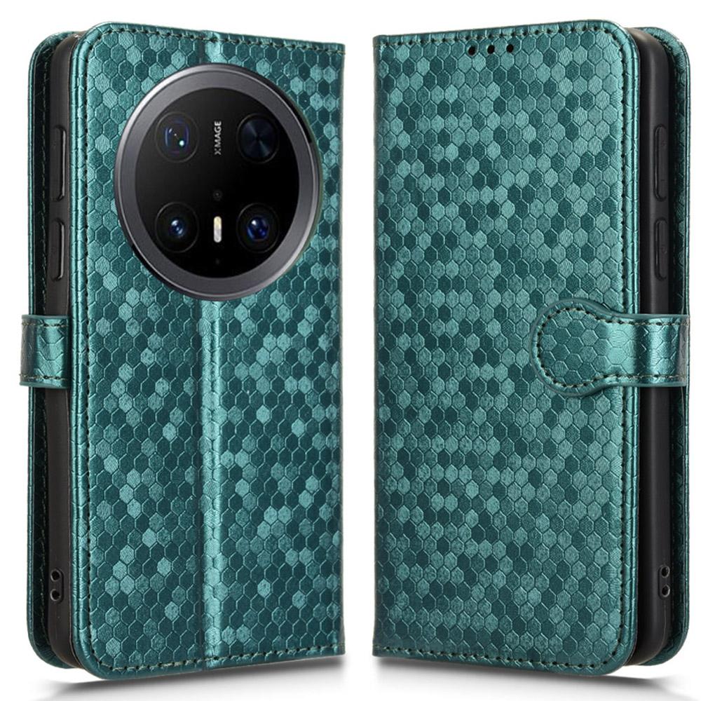 For Huawei Mate 70 Pro+/70 Pro Wallet Case Dot Pattern Imprint PU Leather Phone Cover
