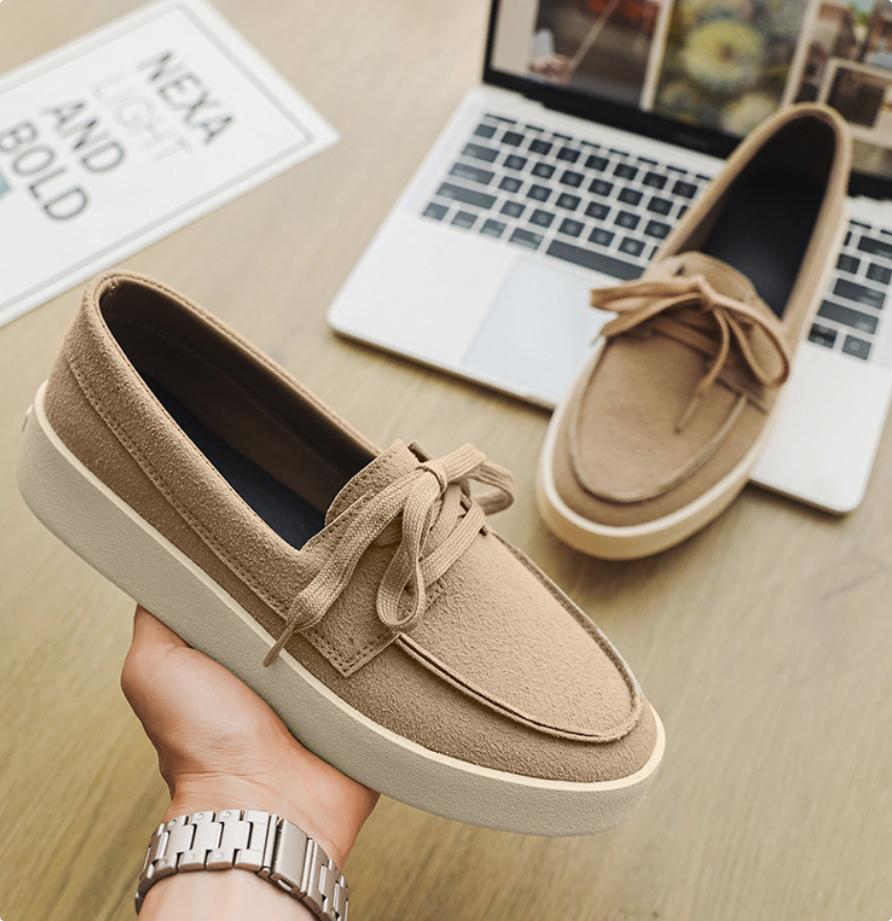 Fashion 2025 New Men's Retro Velvet Bow Flat Shoes Fashion Bow Loafer Men Outdoor Slip On Moccasin Driving Shoes Zapatos Footwae Male