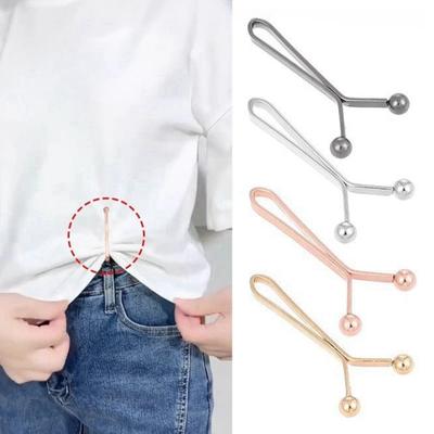 12Pcs Head Scarf Fixing Clip Heavy Duty Metal U-shaped Clip Multi-functional Women Shirt Sleeve Jeans Pants Clip Buckle Clothing Accessories