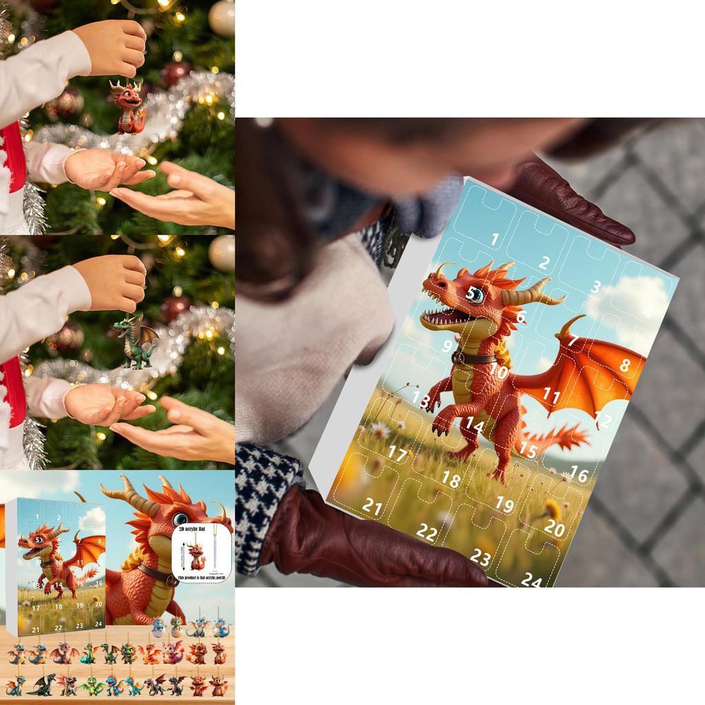 Dragon Christmas Tree Hangings With Acrylic Material For Holiday Home Decor And Gifts