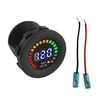 For C 12V Voltmeter Waterproof Igital Voltmeter for Car Motorcycles  Voltage Panel Meter High Efinition LED Ispl