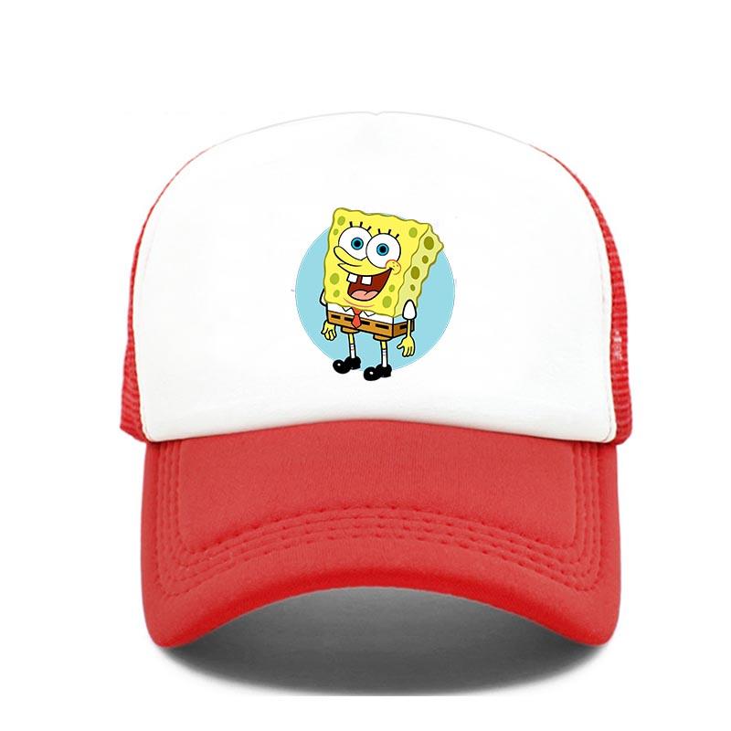 

Fashion Cute SpongeBobs Print Baseball Cap Cartoon Men Women Summer Sun Mesh Hat Anime Adjustbale Sunshade Golf Cap Trucker Hat