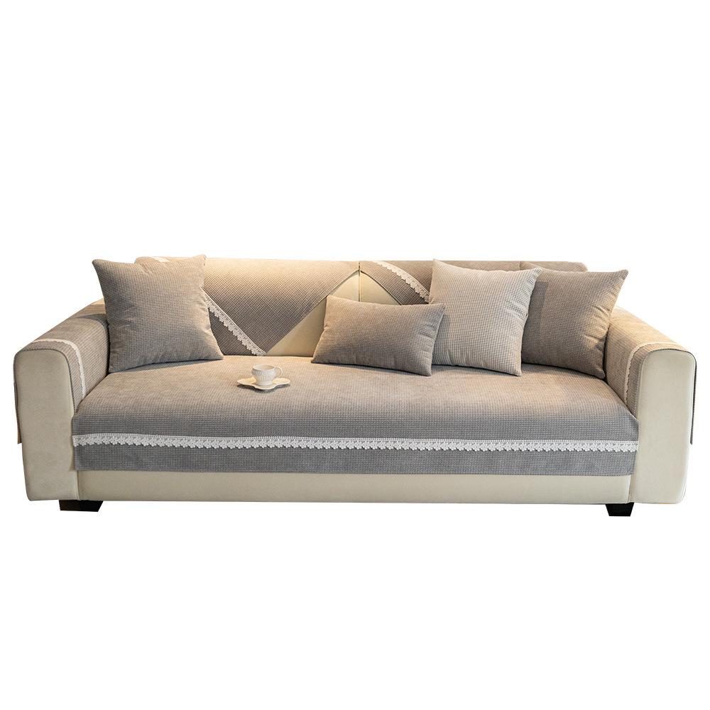 Chenille Sofa Cushion Four Seasons Universal Leather Sofa Cover Anti-Scratching Cushion Anti-Slip Cover Cloth Cushion