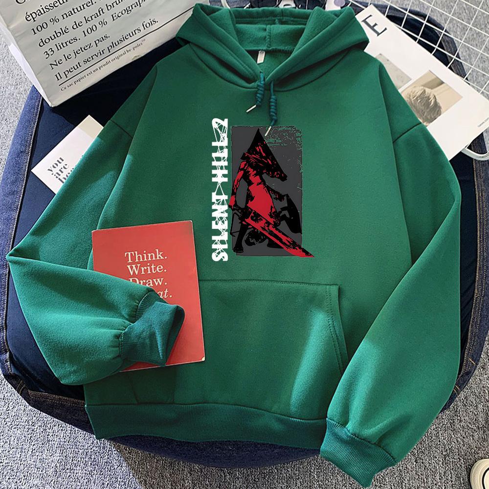 Silent Hill Red Pyramid Horror Game Classic Printed Hoodie Funko Pop Gothic Sweatshirt Graphic Printing Vintage Clothing Moletom