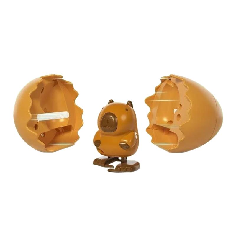 

Windup Capybara Mechanical Eggs Toy ABS Construction Educational STEM Clockworked Toy For Children Desktop Entertainment 1