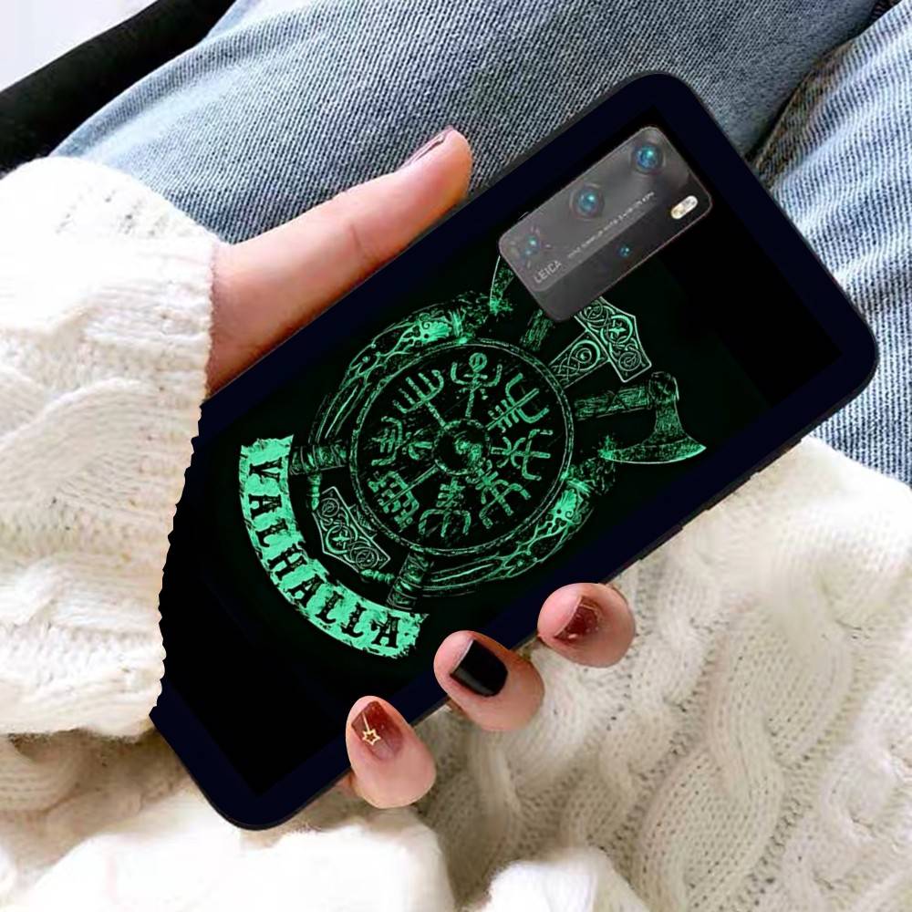 V-Viking V-Vegvisir Logo Phone Case For Huawei P 8 9 10 20 30 40 50 Pro Lite Psmart Honor 10 Lite 70 Mate 20lite