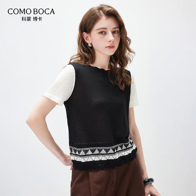 Comonboca 2026 S/S Women s Linen Knit Short Sleeve T-Shirt XL