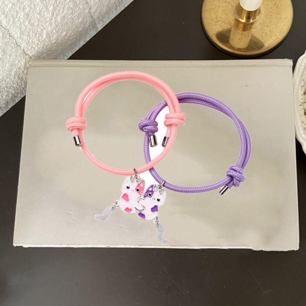 Contrasting Colors Couple Bracelet Magnetic Fortune Bracelet Magnetic Heart Bracelet  Girls
