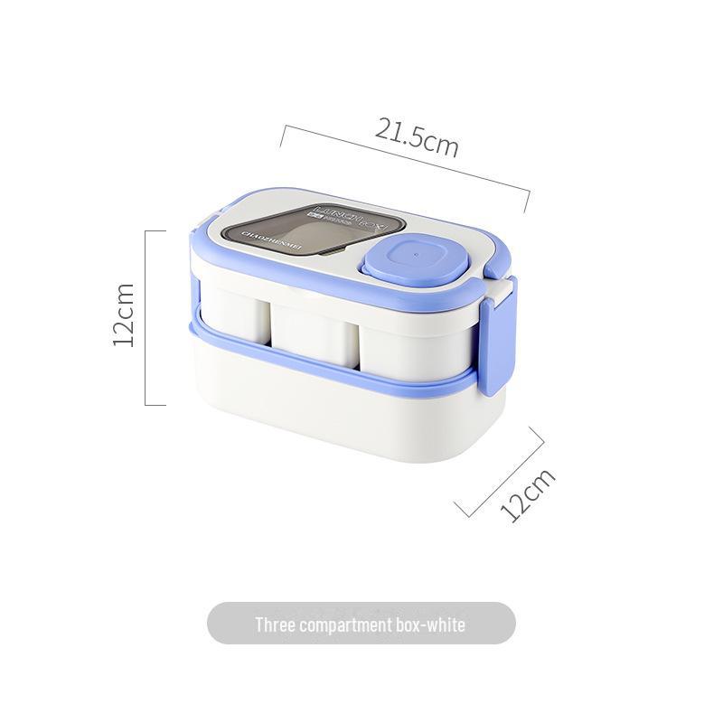 Microwave-Safe Multi-Layer Lunch Box with Cutlery and Food-Grade Fresh-Keeping Box