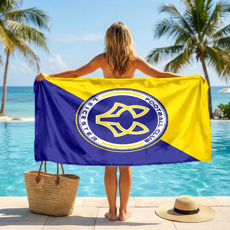 Leicester City Football Beach Towel Soft Microfiber Summer Towel Quick Dry Absorbent Towel for Beach Swimming Pool Travel