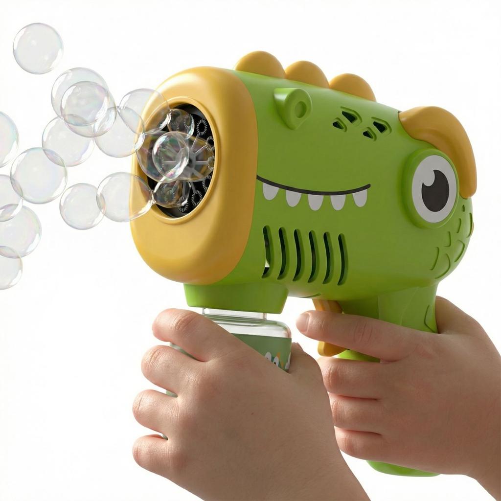 Dinosaur Themed Automatic Bubble Machine Battery Version Handheld Bubble Toy (Without Battery)180ml