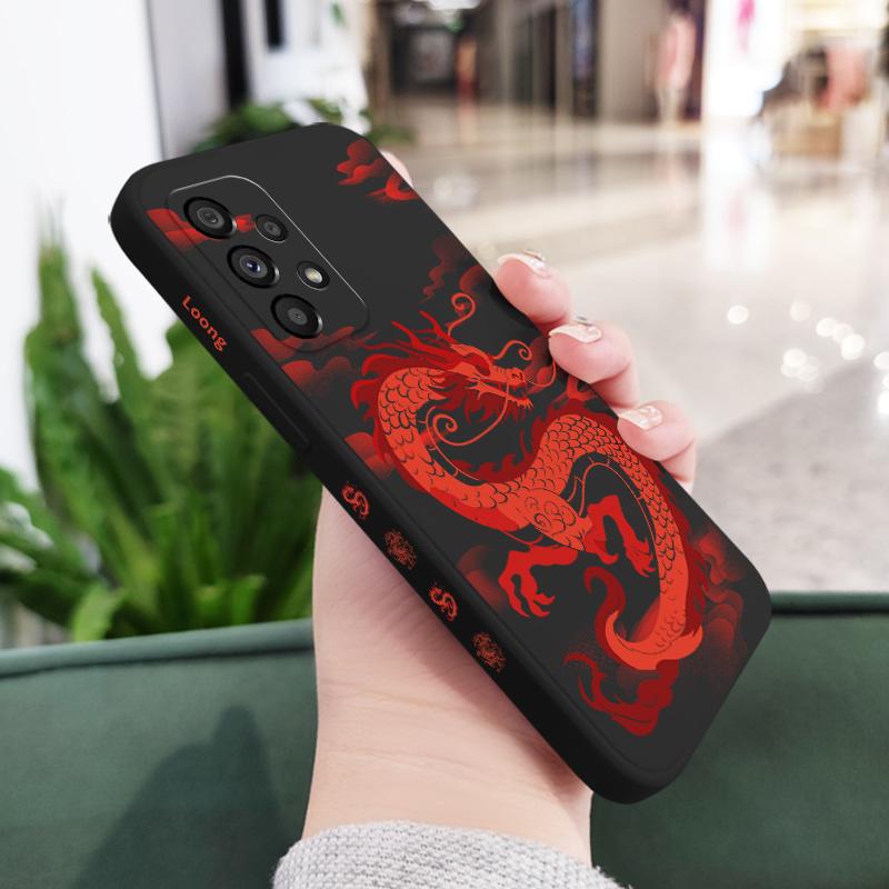

Red Cloud Dragon Case For Samsung Galaxy A73 A53 A33 A23 A13 A72 A52 A52S A32 A22 A12 A71 A51 A31 A21S 4G 5G Cover Samsung A21S чорний