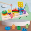 2-in-1 Shape Fishing Set For Preschoolers, Baby Color , Fun Enlightenment, Early Education, Puzzle Toy