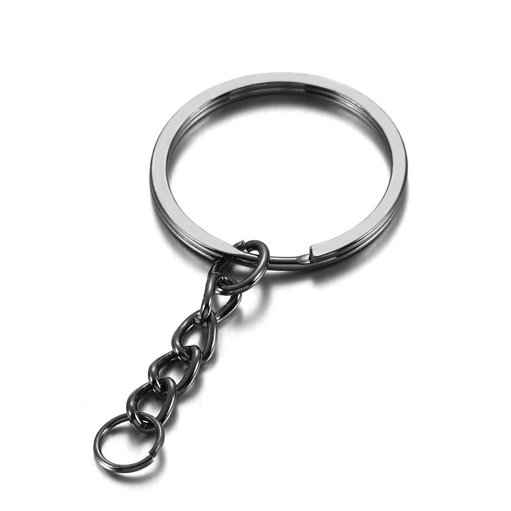 Diy Jewelry Accessories, Key Ring Belt Chain, Flat Aperture Ring Key Chain, Keychain Pendant, Key Ring Pendant Metal.