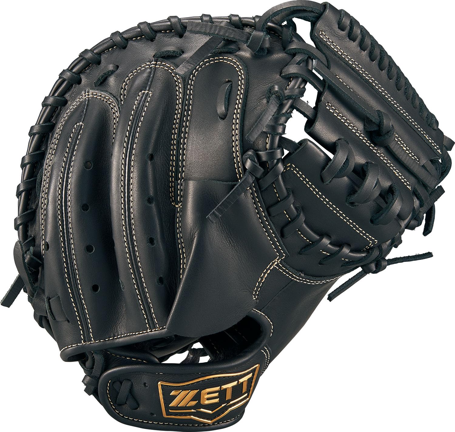 

ZETT Youth Baseball Softball Ground Black BJCB76522F Catcher s Mitt, Hero, Left-Handed Throw, (1900), чорний
