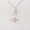 Rose Chalcedony Gemstone 925 Sterling Silver Handcrafted Jewelry Pendant 1.60" For Gift PP-13-15