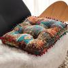 Marocký Vintage Zesílený Sedák Podložka na Židli do Domácí Kanceláře Podložka na Sedák do Výklenku Tatami Podložka Futon Podlahový Polštář Boho Dekor