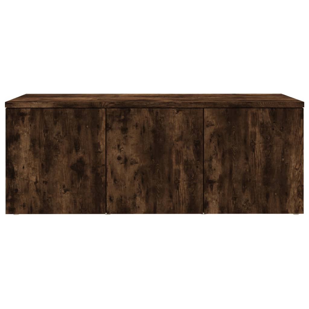 TV Cabinet Smoked Oak Finish 80 x 34 x 30 cm Engineered Wood