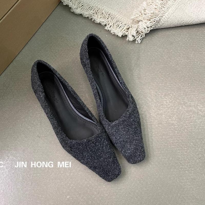 Fashion SUOJIALUN Spring New Brand Women Pumps Shoes Fashhion Shallow Slip On Ladies Elegant Boat Shoes Square Low Heel Single Shoes