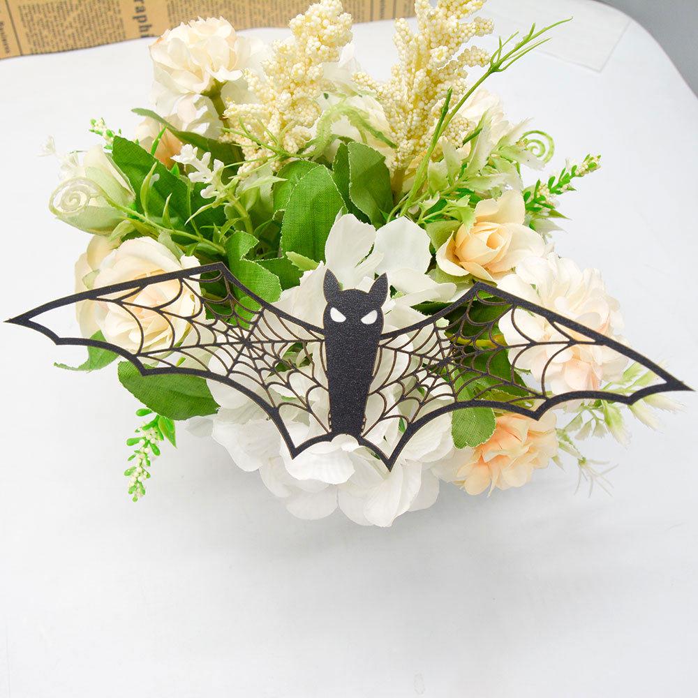 HB032 Halloween 3D Hollowed-Out Bat Wall Sticker for Festival Party Decoration