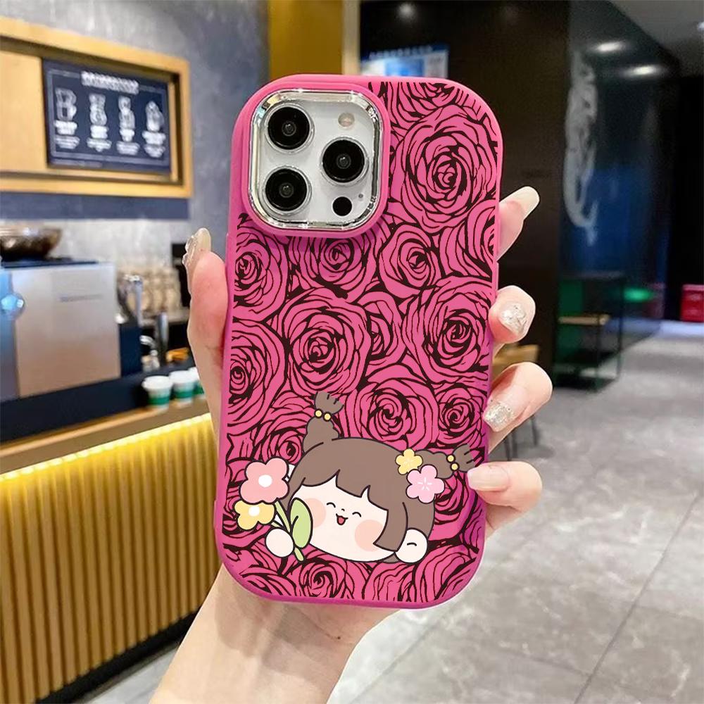 Phone Case: 2D Flat Design Suitable for iPhone 18 17 16 15 14 13 Pro Protective Case, Couple Style, Cute and Comforting, Christmas and Halloween Gift
