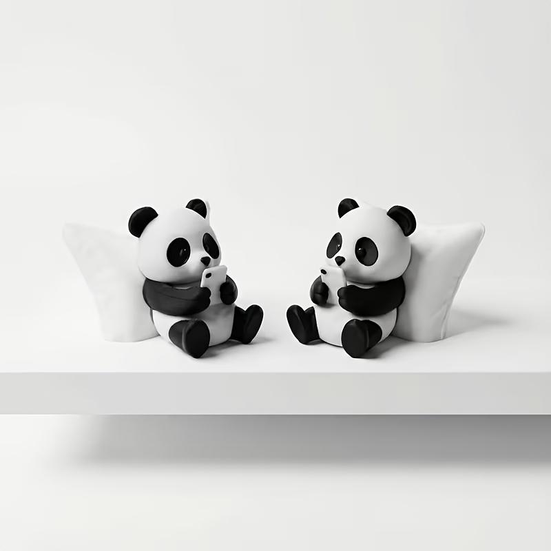 [Ornament Model] Creative Panda Sculpture | Desktop Office Car Decor | Collectible Animal Figurine