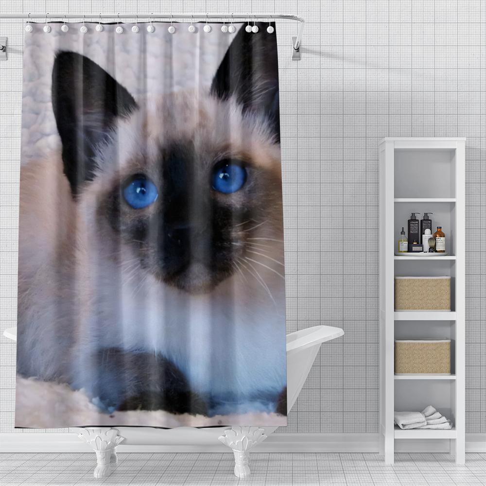 Home Shower Curtains for Bathroom Landscape Animals Waterproof Fabric Bathroom Curtains Modern Shower Curtain 180x200 240x200
