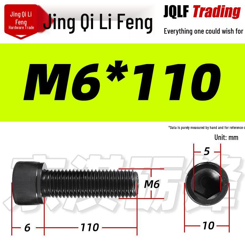 Grade 12.9 Full Thread Hex Socket Head Cap Screws - M3-M14 Black Cylindrical Bolts for Maker Accessories