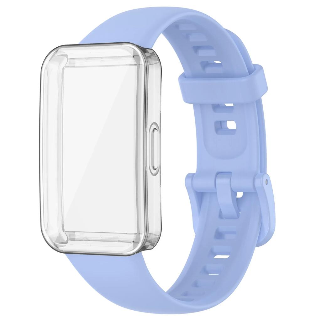 Silicone Watchbands For Huawei Band 9 Strap Replacement Strap For Huawei Band 8 Correa Bracelet Screen Protector Accessories