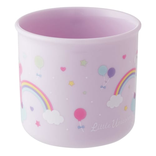 Skater Children's Plastic Lunch Cup, 200ml, Dishwasher Safe, Made In Japan, Little Unicorn Design, Girl's KE4AAG-A