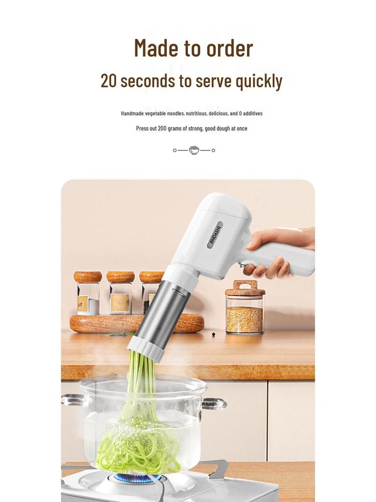 New Handheld Electric Noodle Machine: Portable, Fully Automatic Pressing Gun for Easy Homemade Noodles