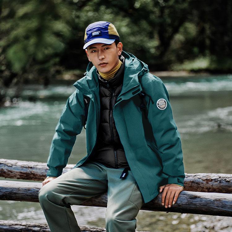 Skechers Cube Series 3 In 1 Down Inner Liner Warm Windproof Waterproof Wear Resistant Jacket Men Jacket Seaweed-Green L424M143-02ZG