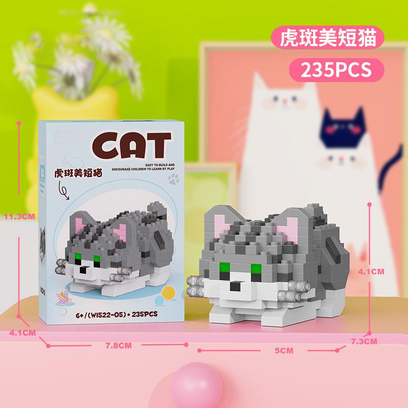 pet blocks Mini Building Set for children girls 12 year old dog cat mirco Brick particle building blocks Desktop Model for Adult